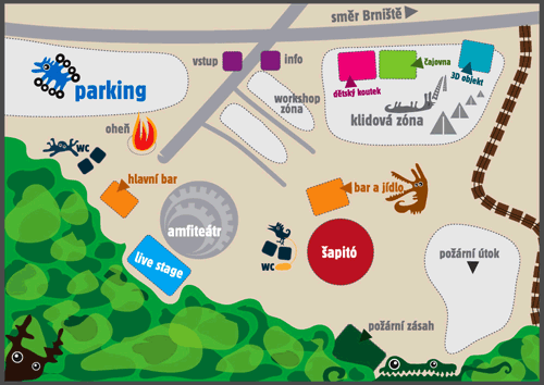 Wonderland 2012 - mapa areálu