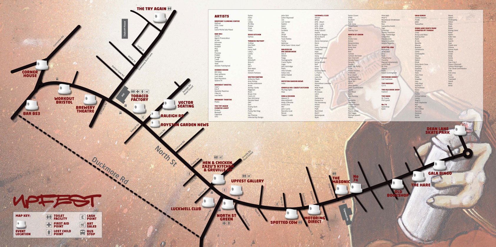 UPFEST 2013 - The Urban Paint Festival - mapa