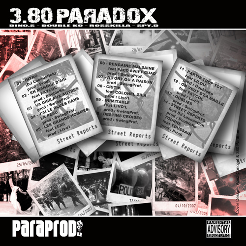 3.80Paradox - Street Reports Mixtape - booklet - back