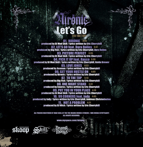 Nironic – Let's Go (EP) - cover back