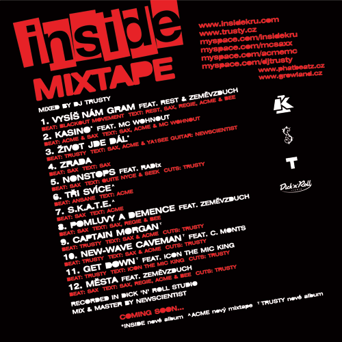 INSIDE - Mixtape - booklet - back